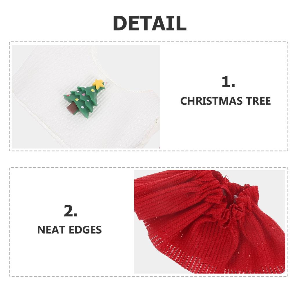 1 Set Clothes Set Christmas Outfit For Labubu 1 2 3 Red Santa Skirt Knitted Sweater Earmuffs Scarf Winter Dress Fashion