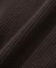 KNITTED Cotton Henley Neck Waffle Knit Brown
