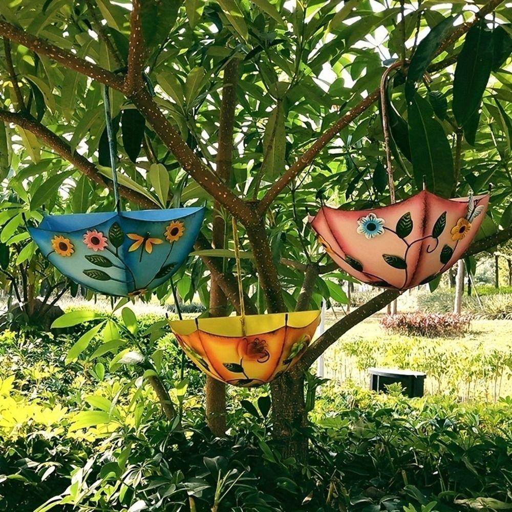Decorative Umbrella Shaped Flower Pot Wall Mounted Hanging Flower Pot  Farmhouse