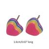 Playful Rainbow Ear Jewelry Studs Earrings Ear Studs 925 Silver Material Ear Pins Perfect Jewelry Gift for Woman Girls