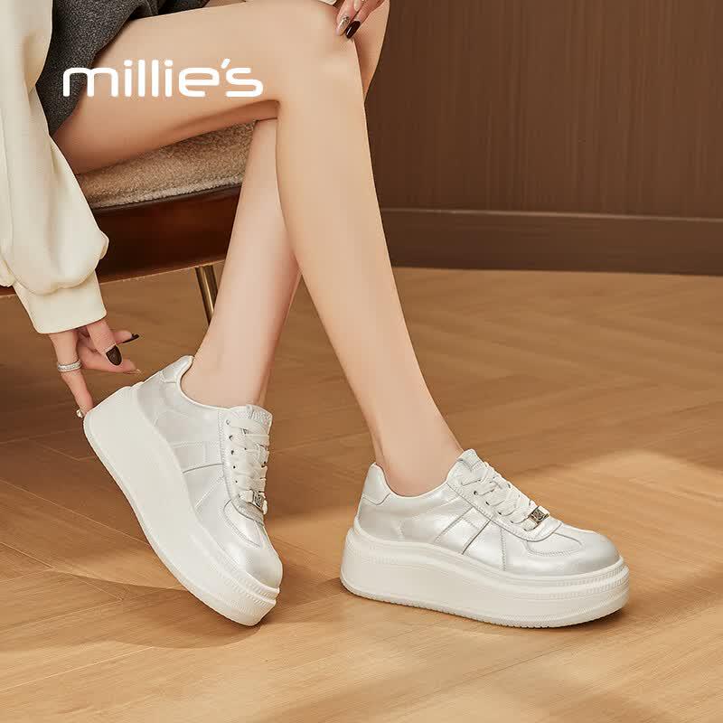 Millies Women s Classic Platform Casual Sneakers 35