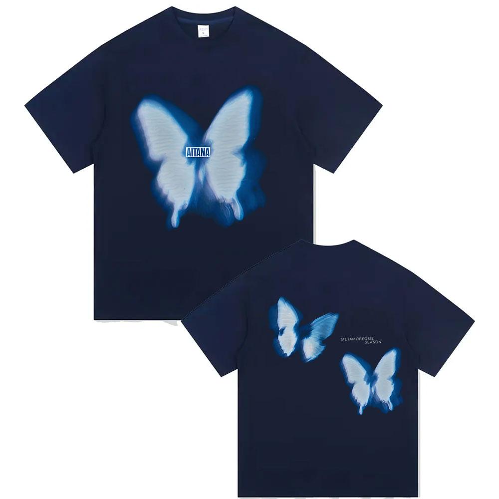 

Singer Aitana Cuarto Azul Tour 2026Print T Shirt Unisex Women Hip Hop Fans Clothing Short Sleeve T-shirts Tops Pure Cotton T-shirt 4XL