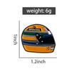 F1 Racing Driver Enamel Pins Custom Ayrton Senna Helmet Brooches Lapel Badges Clothes Funny Jewelry Gift for Kids Friends