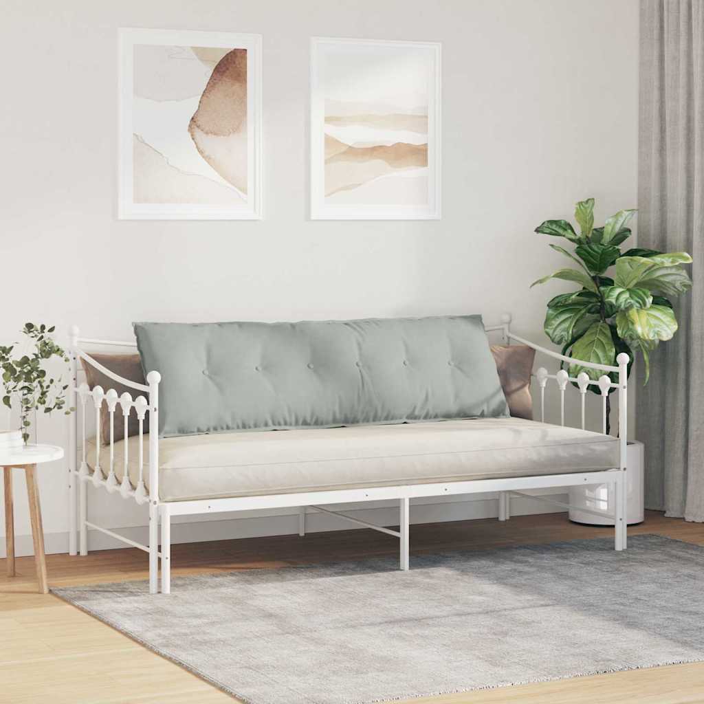 Back Cushion Light Grey 160 x 50 cm Cord Fabric