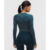 Lululemon Swiftly Tech Cropped Long Sleeve Shirt 2.0  Sparkle Indochine Blue Rainbow Lurex