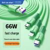 Nengshi 66W 3-in-1 Fast Charging Cable for iPhone, Type-C & Android