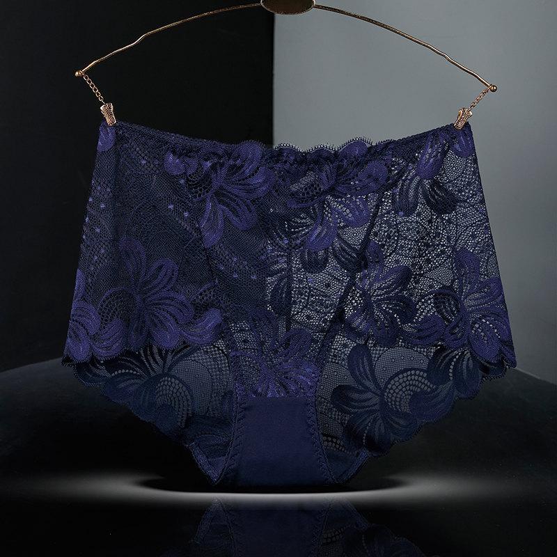 Large size Panties Sexy Lace underpants Large size Hollow out Cotton crotch briefs High waist boyshorts