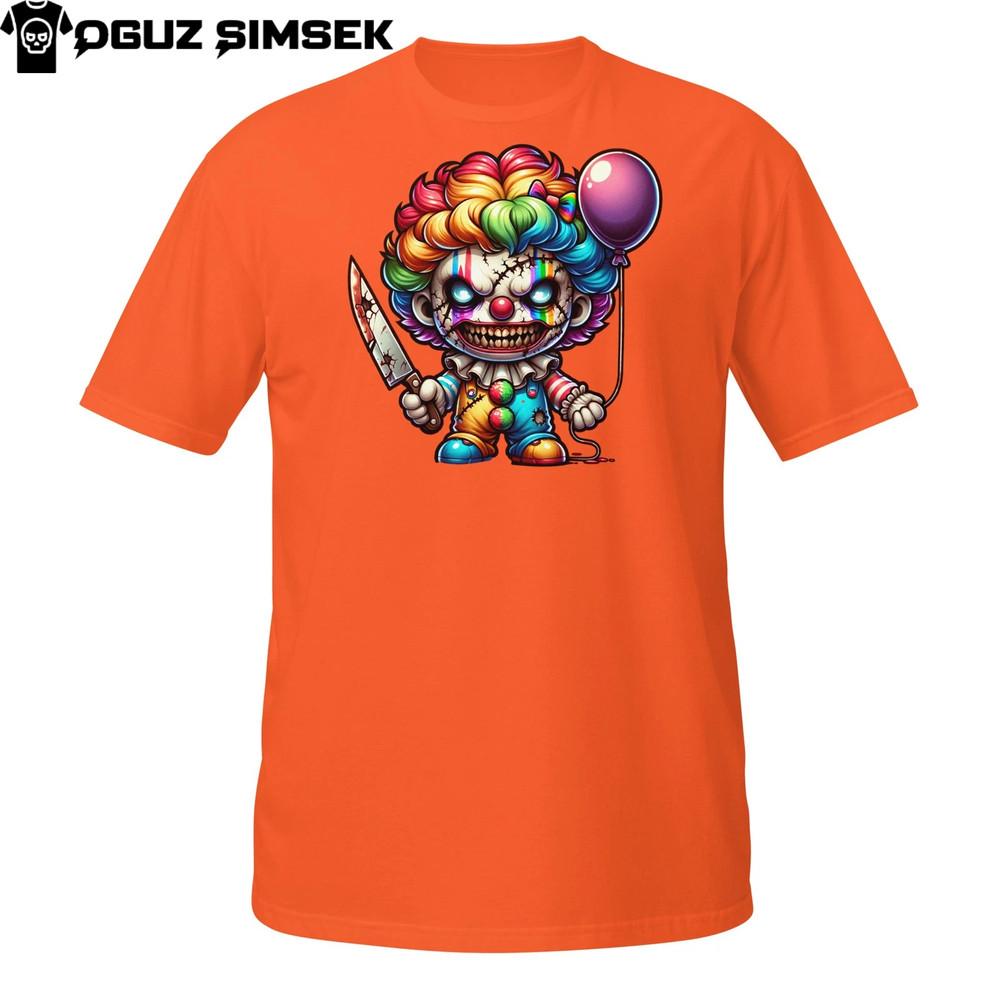 

Evil Rainbow Clown Halloween Shirt – Funny Creepy Costume Party Tee S