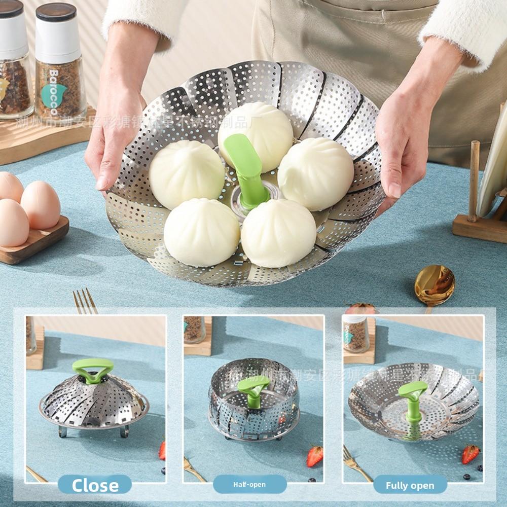 Mesh Basket Lotus Steaming Tray Stainless Steel Mesh Steamer Rack Cooking Cookware