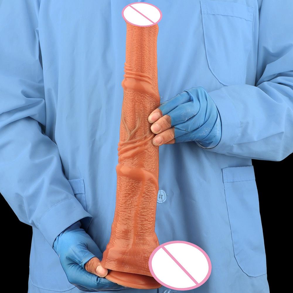 Extra Long Silicone Horse Hanging Penis for Men and Women Anal Plug Anal Plug for Masturbation Simulation Silicone Soft Penis