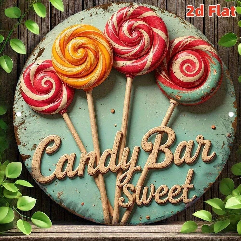 

Vintage Candy Bar Sweet Metal Sign, Retro Wall Decor for Kitchen