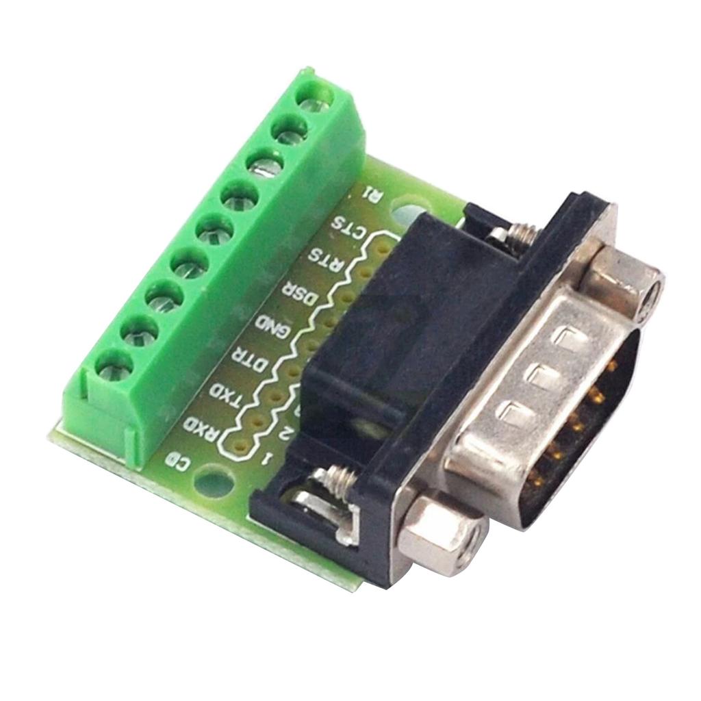 Durability 9-Pin 9-Hole DB9 Male/ Female Connector Adapter Easy Installation Screw Terminal High Conversion Performance