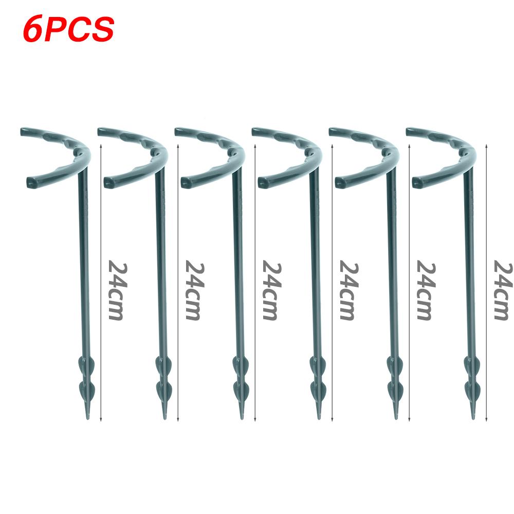 2/4/6PCS Plastic Plant Support Pile Frame Greenhouse Arrangement Semicircle Fixed Rod Indoor Flower Plant Vine Climbing Bracket