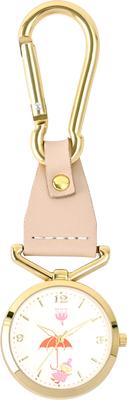 Pocket Watch Carabiner Watch Analog Keychain Moomin 80th Anniversary Carabiner Watch 2 White [Fieldwork] Women's MOM014-5