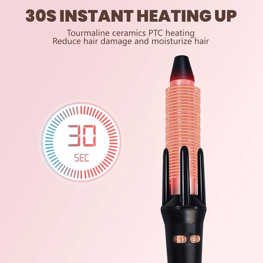 Arricciacapelli in ceramica rotante automatico, strumento per lo styling dei capelli, ferro arricciacapelli, ferro arricciacapelli, arricciacapelli ad aria, arricciacapelli e onde per capelli