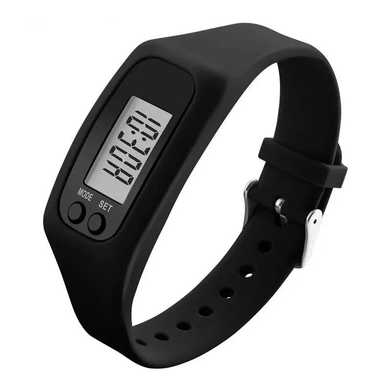 New Fitness LED electronic watch silicone electronic pedometer wristband watch for running multifunctional mileage calculation