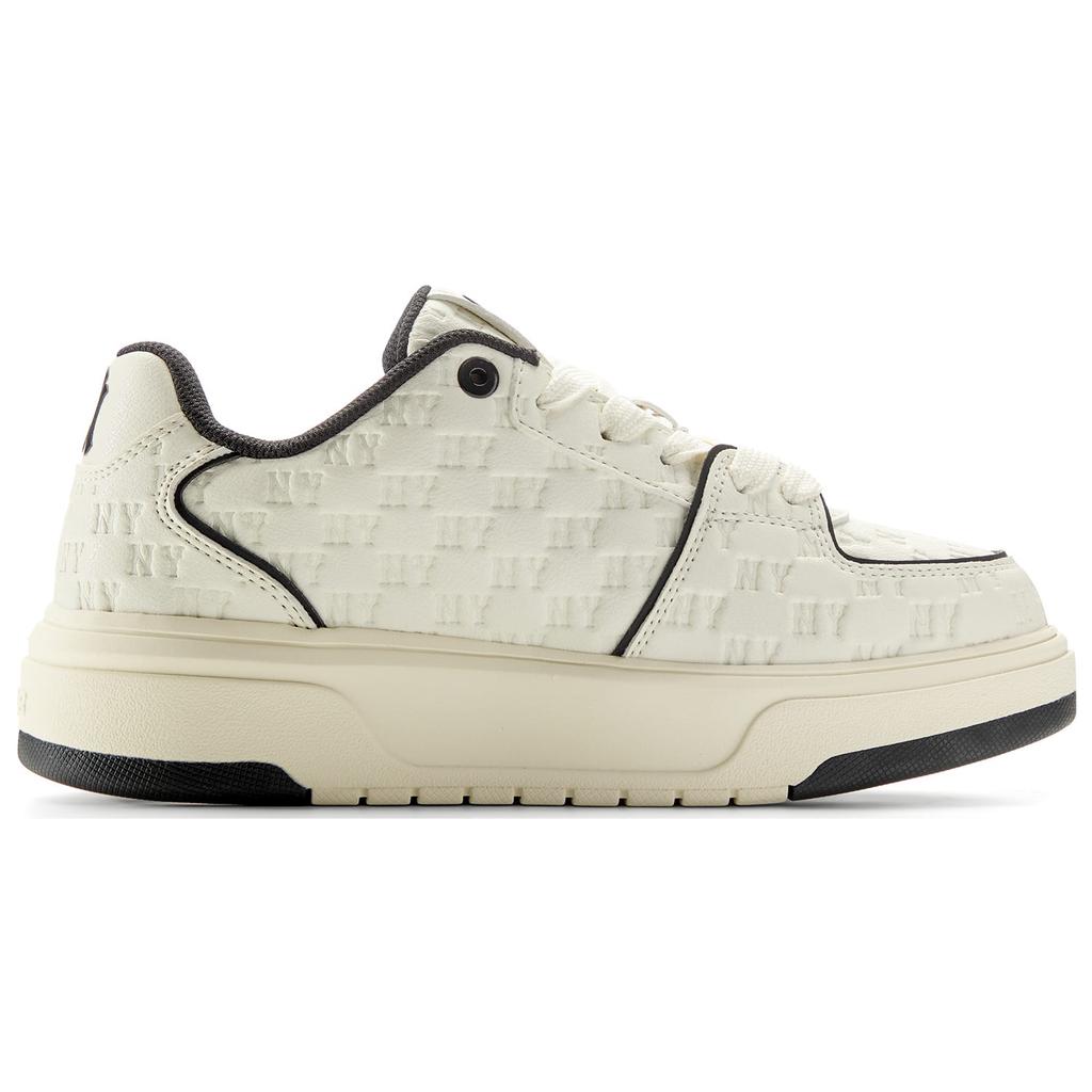 MLB New York Yankees Low top Skateboard Shoes Unisex Beige 3ASXE035N-50CRL