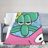 Spongebobs Cartoon Blankets Velvet Decoration Breathable Super Soft Throw Blankets for Bed Office Plush Thin Quilt