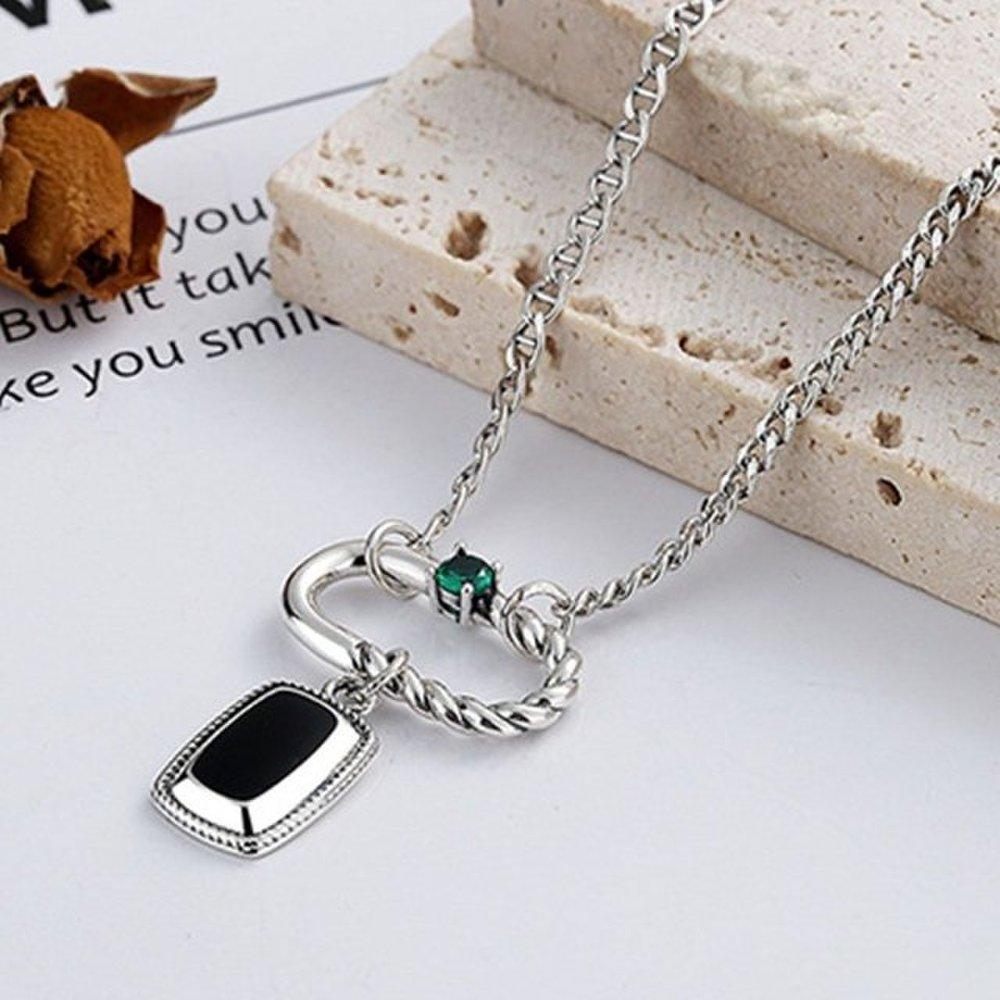 925 Sterling Silver Necklace Noble Moment N318 92.5 Silver Necklace (Wfgi8F9)