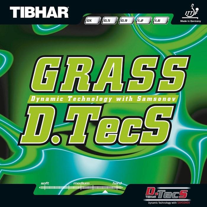 [TIBHAR] Table Tennis Rubber Grass D.tecs High Tension Short Pips BT018634 Red 1.6mm