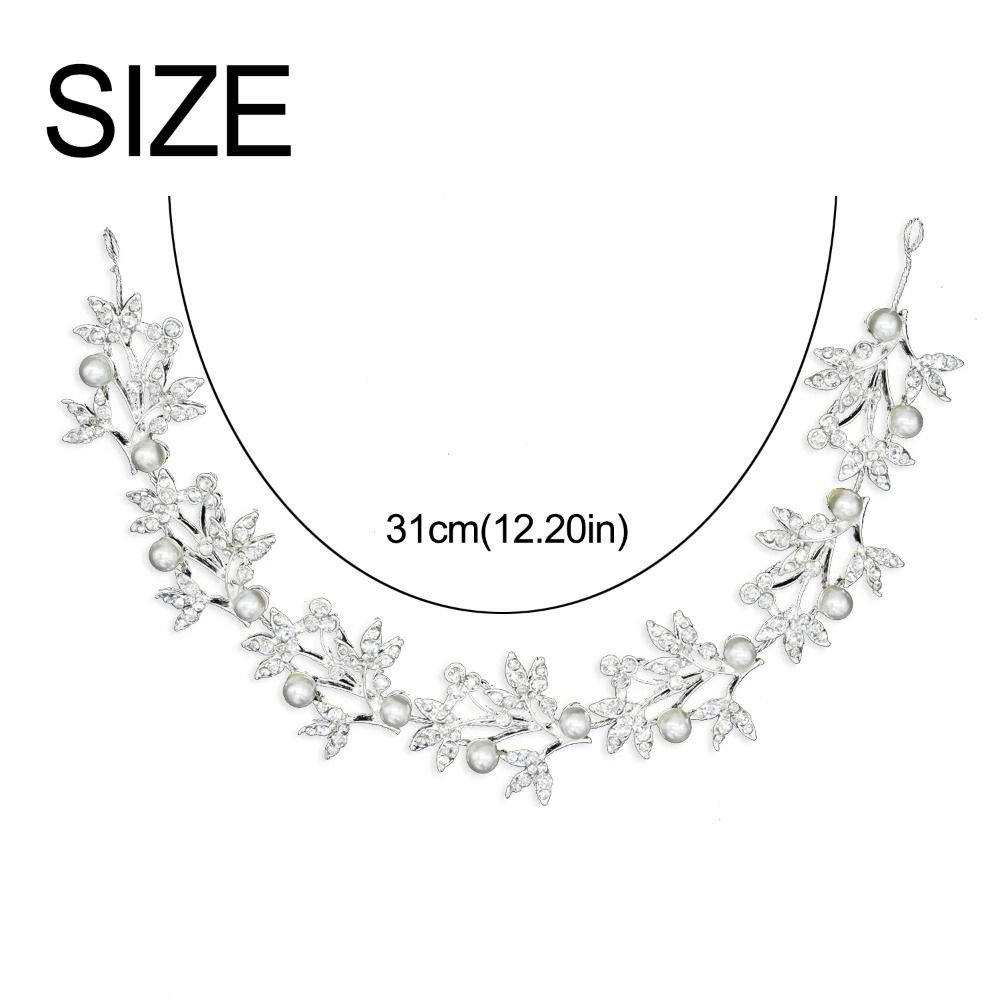 Crystal Crystal Pearl Hair Vine Shiny Wedding Headband Baroque Queen Crown  Wedding Hair Jewelry