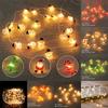 20led Hanging 2m Christmas Lights Snowflake Candy Cane Xmas Tree Powered Battery