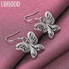 925 Sterling Silver Butterfly Earrings Wedding Jewelry