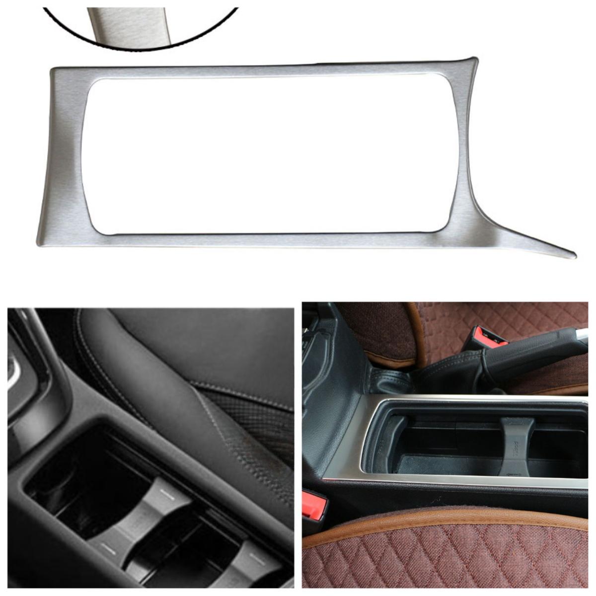 

Накладка из нержавеющей стали для защиты подстаканника, декоративная наклейка для Ford Focus 3 MK3 LHD 2015 - 2018, аксессуары, стайлинг автомобиля серебряный