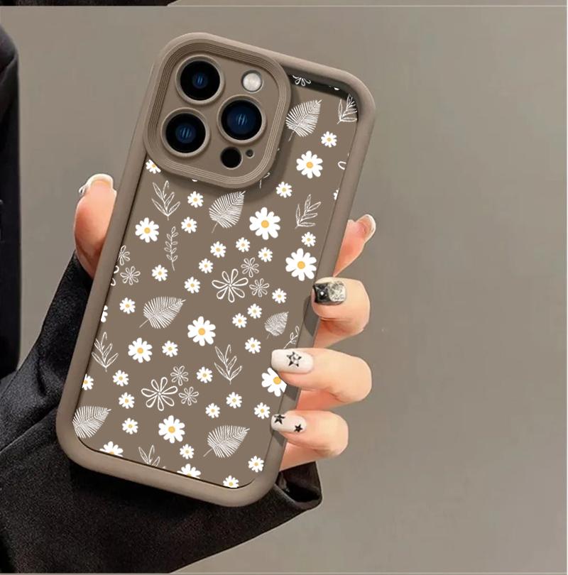 Flower Leaves Plant Pattern Case For Xiaomi Redmi 15C 15 14C 13C 12C A5 Note 12 13 14 Pro Plus 5G 4G 10 11 11S Shockproof Cover