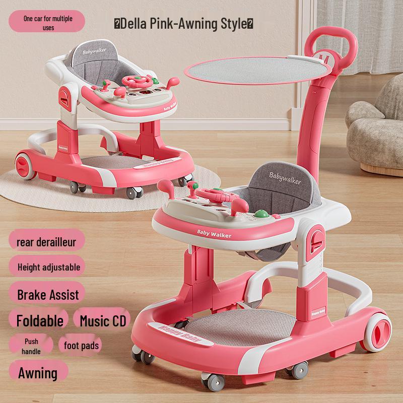 3-in-1 Multi-Functional Foldable Baby Walker, Anti-Rollover, for 6-18 Months