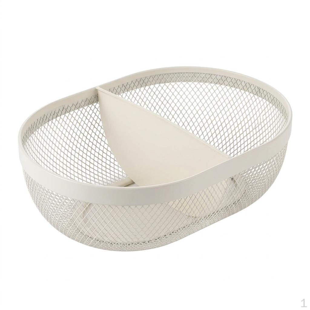 Metal Storage Basket, Mesh Wire Organizer Kitchen Produce Holder, Countertop