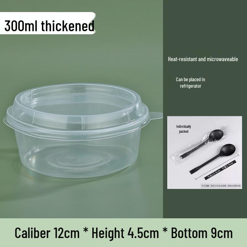 Biodegradable Dessert Takeaway Bowls with Lid & Spoon