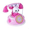 Häschen Spielzeugtelefon Musikalisches Telefon mit Hörer Interaktives Rollenspiel für Kleinkinder,