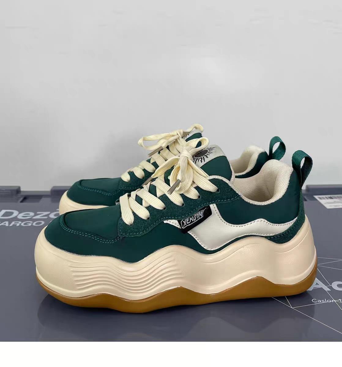 

2024 Outdodr Shoes Кроссовки Баскетбольная обувь Уличная студенческая подвижная обувь на толстой подошве для мужчин и женщин 44 зелёный