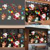 Pegatinas Estáticas Navideñas Con Diseño de Papá Noel Renos Muñeco de Nieve Para Puertas Y Ventanas
