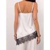 V Neck Irregular Lace Spliced Loose Camisole Tank Top