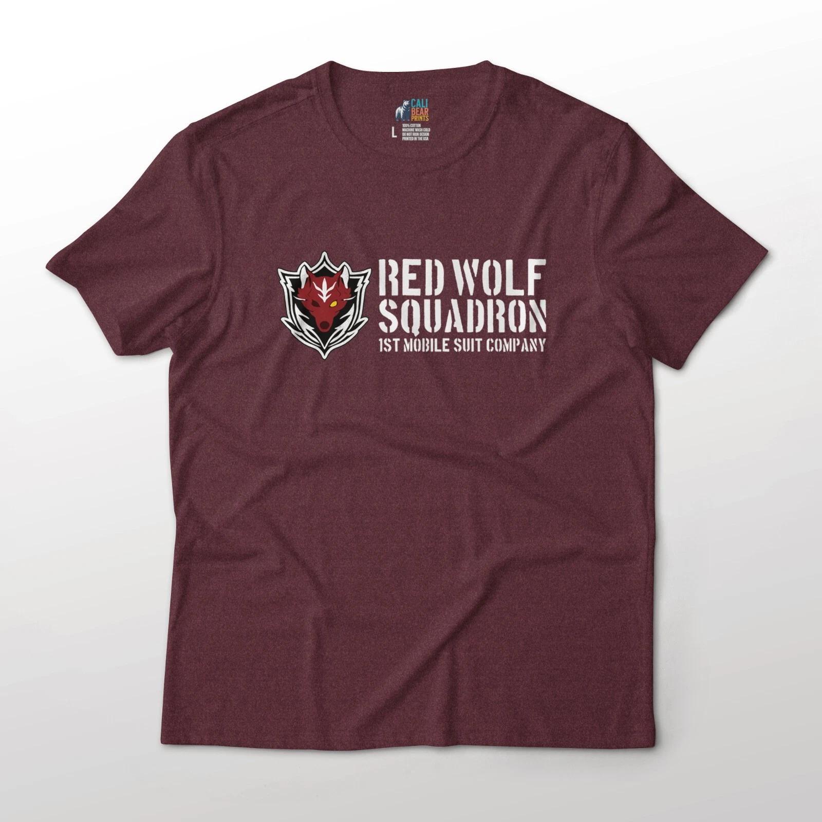 

Red Wolf Squadron MS Gundam Requiem for Vengeance Anime Graphic Cotton T-T-Shirt 3XL
