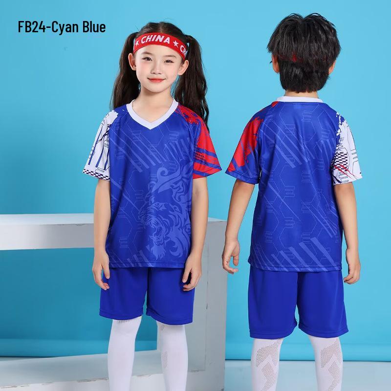 Kids' Quick-Dry Soccer Kit: Boys & Girls Youth Team Training Jersey
