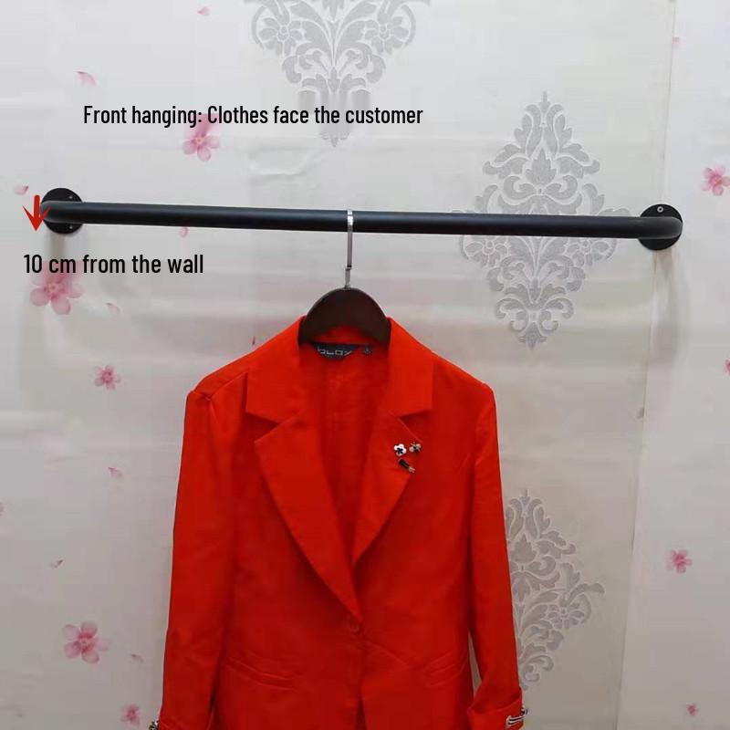 Wall-Mounted Clothing Display Rack for Children's and Women's Apparel
