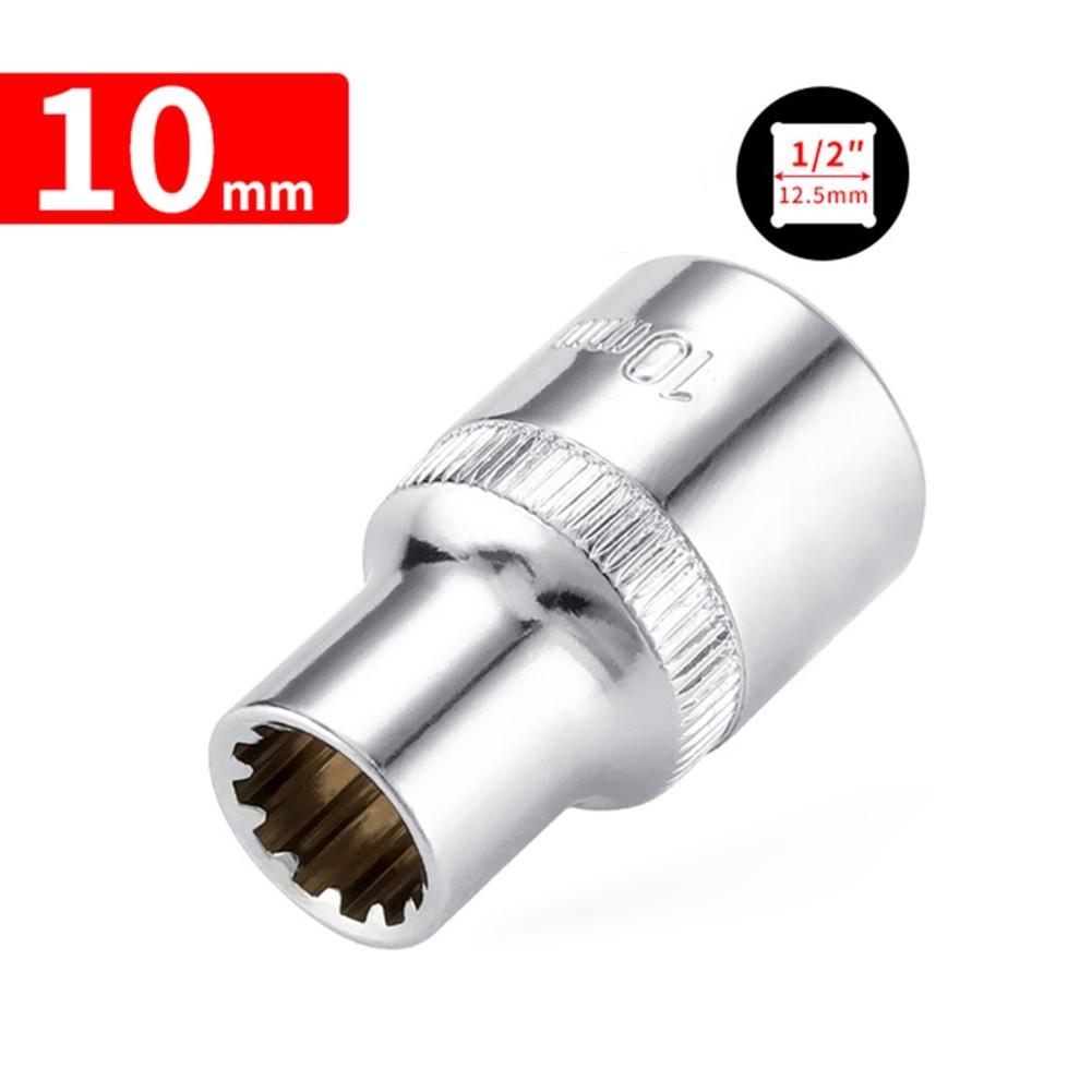 Kurzer Innensechskantkopf, 8–32 mm, verchromt, Chrom-Vanadium-Stahl