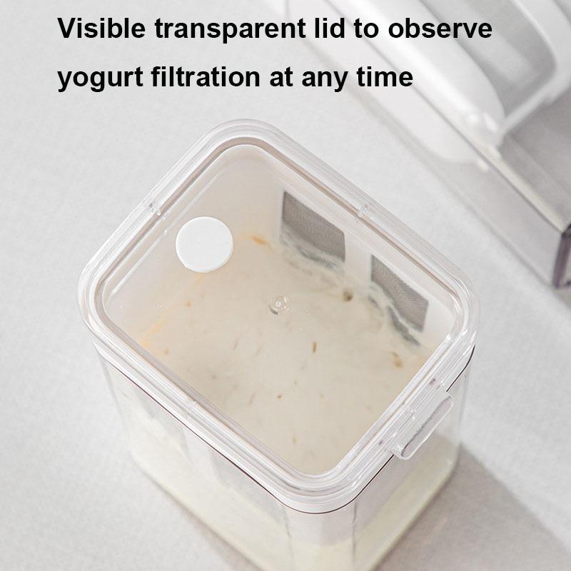Greek Yogurt Strainer 1300Ml/2000Ml Multi Yogurt Filter With Fine Mesh Bag & Lid For Thick Greek Yogurt Soybean Milk Soup Fruit