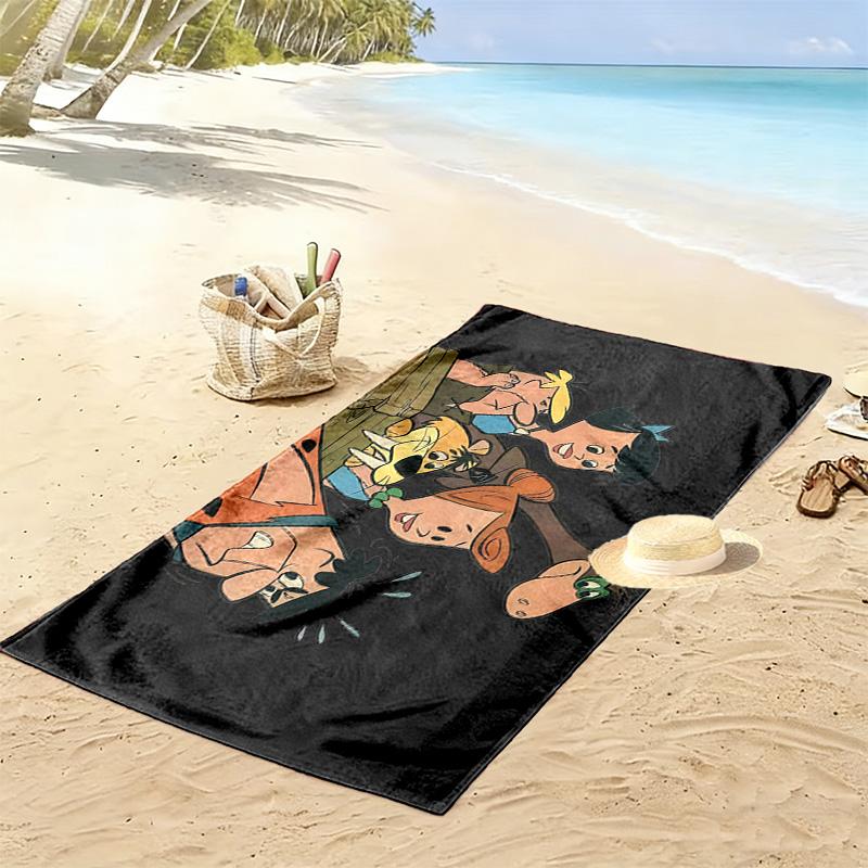 The Flintstones2 Print Beach Towel, Large Soft Quick Dry Towel for Beach Camping Swimming
