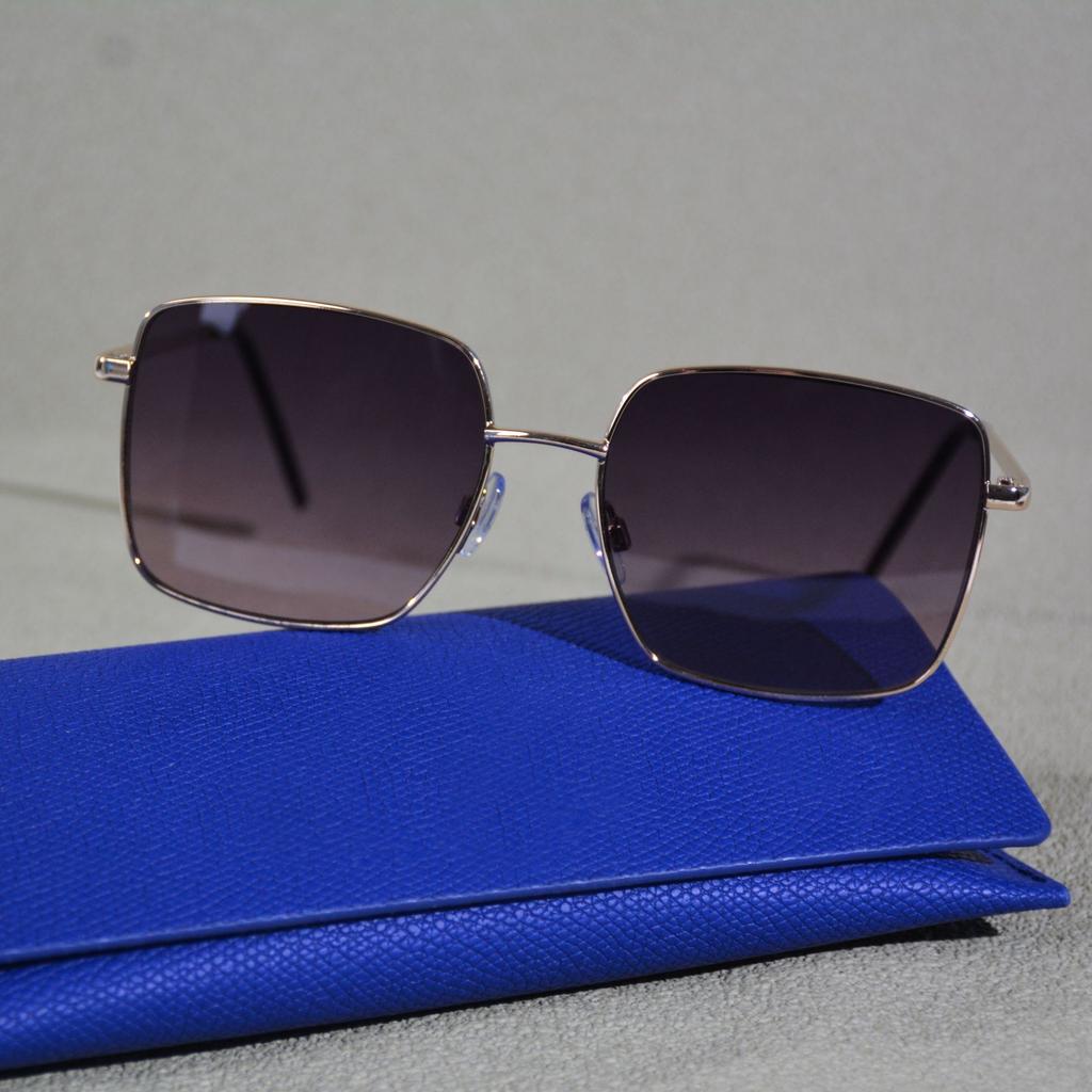 Sunglasses Women'S High-End Face Small Travel Shading Uv-Proof Sunglasses Square Large-Frame Metal Sunglasses