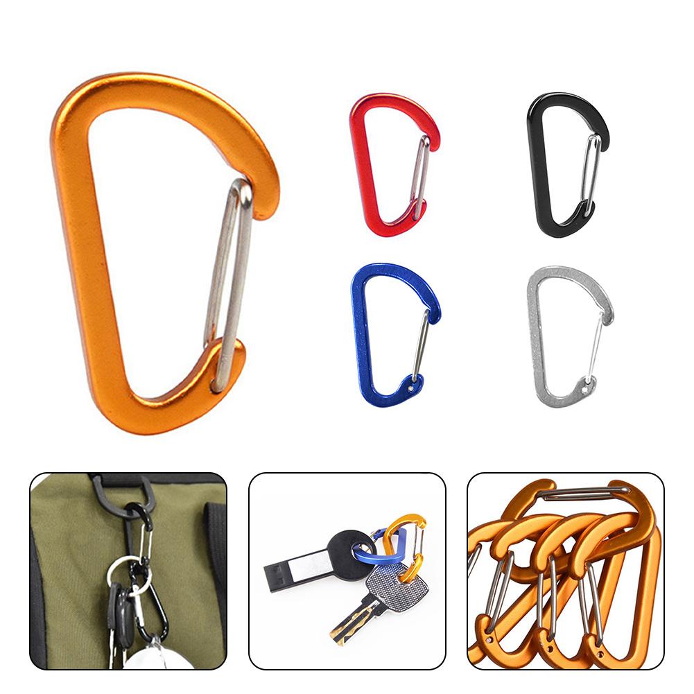 Outdoor Climbing Camping Stainless For MI-ni Carabiner Spring Hook Clip Keychain