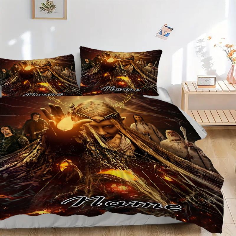 Custom Textile Epic Fantasy Bedding 3 Piece Set HD Print Duvet Cover Pillowcases for Teens Adult Bedroom Decoration
