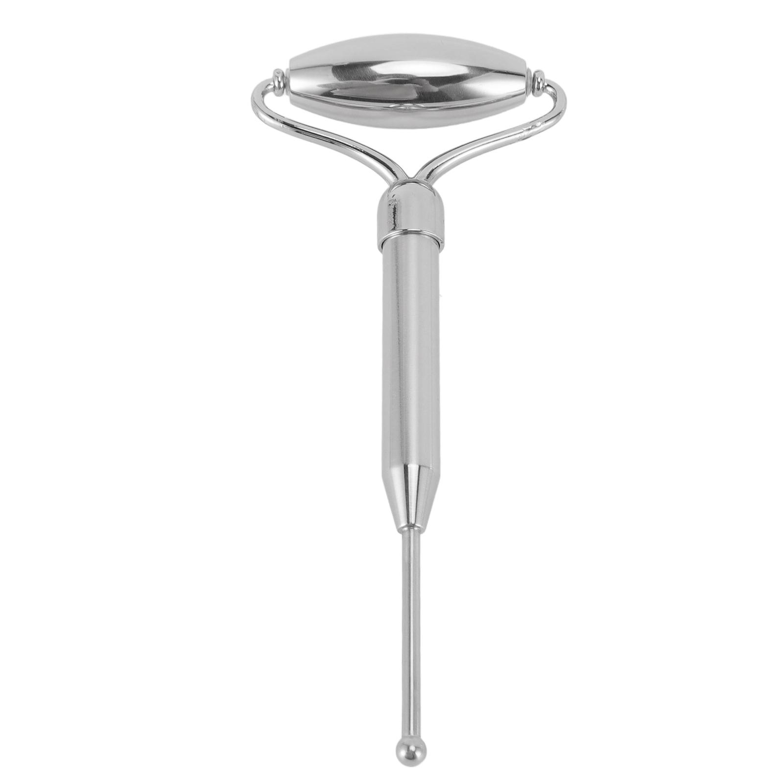 

Роллер для лица бесшумный двусторонний из нержавеющей стали массажер для лица от морщин отечности под глазами темных кругов