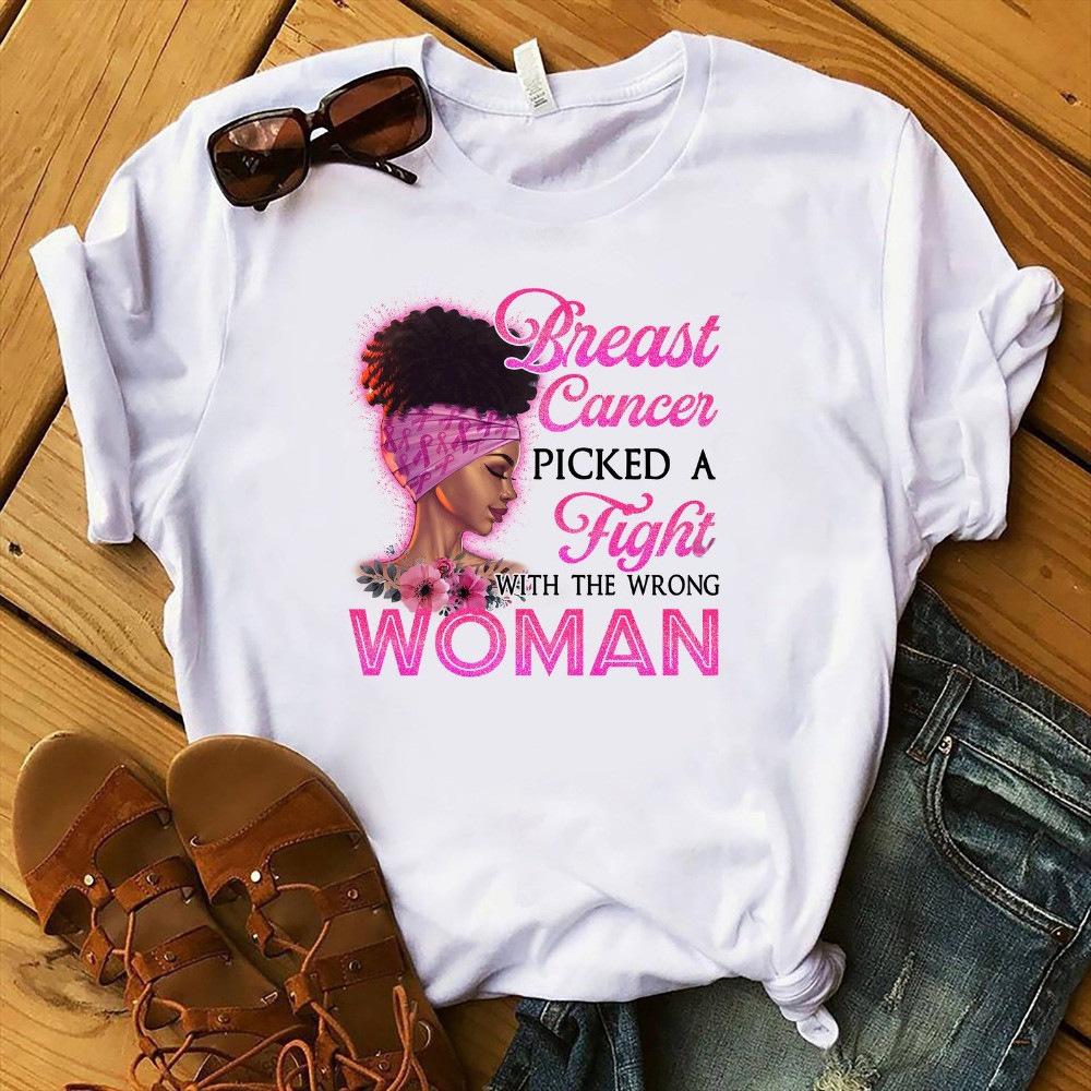 Fashion Vintage Black Girl Letter Graphic Female Tee 90S Summer Shirts Short Sleeve Loose Tees White O-Neck Female Tops Clothing