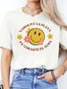 Women's Spanish Alphabet - Print T-Shirt - Spanish Language Learning, Casual Short Sleeve Round Neck Blouse for Spanish Class & Casual Attire