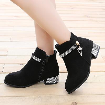 Mädchen Prinzessin Stiefel Frühjahr Neue Kinder Stiefeletten Mädchen High Heels Student Kurze Stiefel Eltern-Kind-Stiefel