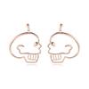 European Fashion American Trendy Hollow Skeleton Earrings Unique Simple Street Jewelry Style